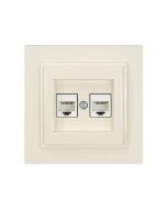 ΠΡΙΖΑ DATA CAT 6 RJ 45 ΔΙΠΛΗ ΜΠΕΖ Eurolamp 152-10241