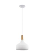 Eglo Sabinar Μοντέρνο Κρεμαστό Φωτιστικό Μονόφωτο με Ντουί E27 σε Λευκό Χρώμα 96982