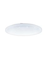 Eglo Frania-S Μοντέρνα Πλαφονιέρα Οροφής με Ενσωματωμένο LED και Κρύσταλλα σε Λευκό χρώμα 55cm 98448