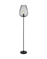 Eglo Newtown Vintage Φωτιστικό Δαπέδου Υ159.5xΜ27.5εκ. με Ντουί για Λαμπτήρα E27 σε Μαύρο Χρώμα 49474