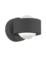 Eglo Ono Μοντέρνο Φωτιστικό Τοίχου με Ενσωματωμένο LED και Θερμό Λευκό Φως σε Μαύρο Χρώμα Πλάτους 9cm 96049