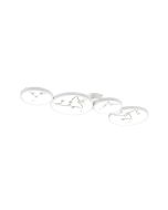 Φωτιστικό Πλαφονιέρα Οροφής  L95,5x40xH6,5cm Led 37w 4800K 3800lm White Matt Trio Groovy 642110431