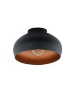 Eglo Mogano Μοντέρνα Μεταλλική Πλαφονιέρα Οροφής με Ντουί E27 σε Μαύρο χρώμα 28cm 900555