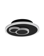 Eglo Cadegal Μοντέρνα Μεταλλική Πλαφονιέρα Οροφής με Ενσωματωμένο LED σε Μαύρο χρώμα 20cm 30659