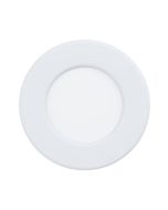 Eglo Στρογγυλό Πλαστικό Χωνευτό Σποτ με Ενσωματωμένο LED και Θερμό Λευκό Φως σε Λευκό χρώμα 8.6x8.6cm 99202