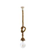InLight Κρεμαστό φωτιστικό από καφέ σχοινί 1XE27 D:130cm 4381-1-WH