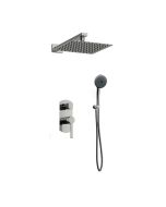 Shower Set Εντοιχισμού με Μπαταρία Λουτρού εντοιχισμού 2 σημείων,Κεφαλή 250x250mm,Bραχίονας & Tηλέφωνο Nτουζ με Σπιράλ & Επιτοίχιο Στήριγμα Orabella Elegance 10304