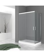 Καμπίνα Γωνιακής Εισόδου Ασσύμετρη 70x90xH200cm Προφίλ Χρωμέ Κρύσταλλο Nanotechnology 6mm Orabella Stardust Easy Fix 30613