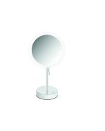Καθρέπτης Μεγεθυντικός x3 Led Μπαταρίας 4xAA Επικαθήμενος Ø20xH36,5 cm White Mat Sanco Cosmetic Mirrors MRLED-903-M101