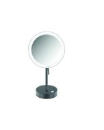 Καθρέπτης Μεγεθυντικός x3 Led Μπαταρίας 4xAA Επικαθήμενος Ø20xH36,5 cm Antracite Grained Sanco Cosmetic Mirrors MRLED-903-M118