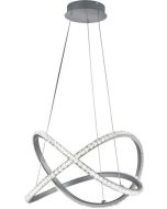 Φωτιστικό Κρεμαστό Ασημί D50xH150cm Led SMD 26w 3000lm Trio Lighting RL Rubin R32021105