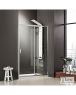 Πόρτα Ντουζιέρας 110xH185cm Κρύσταλλο 6 χιλ. Clean Glass 1 Σταθερό & 1 Συρόμενο Φύλλο Axis Slider 1+1 SLX110C-100