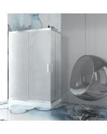 Καμπίνα Corner Entry 120x150xY190cm Κρύσταλλο Fabric Easy Clean 6mm Orabella Stardust Easy Fix 30218