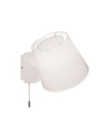 Απλίκα Μονόφωτη 1xE27 W200xH280mm White Fabric Shade Viana Viokef 4195800