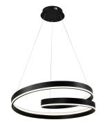 Κρεμαστό Φωτιστικό Led 59w 3000K 1726lm D600xH1200mm Μαύρο Capri Viokef 4291300