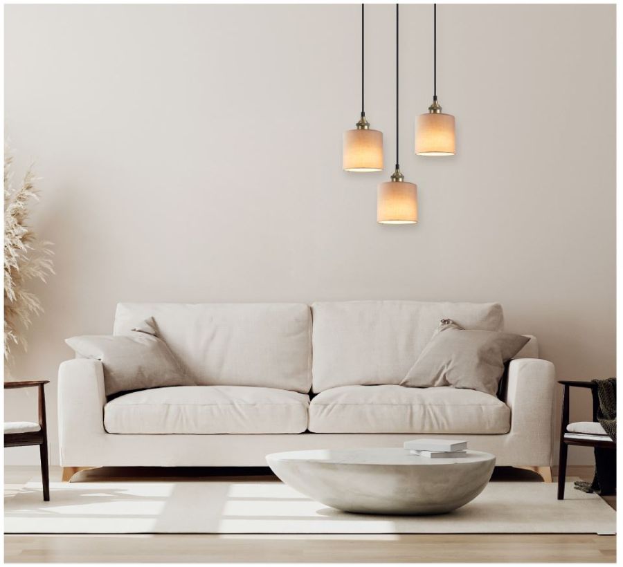 SE21-BR-10-3BL-SH3 MAGNUM BRONZE Brown Shade Pendant+ HOMELIGHTING 77-8743