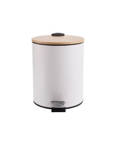 Χαρτοδοχείο Μπάνιου 5lt Soft Close Λευκό Estia Home Art Bamboo Essentials 02-12731