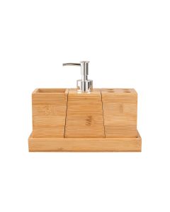Αξεσουάρ Μπάνιου Σετ 3τμχ.με Βάση Estia Home Art Bamboo Essentials 02-13066