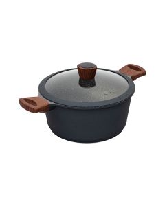 Κατσαρόλα 24cm 4,5lt Αντικολλητική Χυτού Αλουμινίου Estia Home Art Stone 01-1148