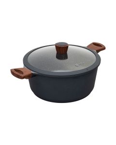 Κατσαρόλα 28cm 6,7lt Αντικολλητική Χυτού Αλουμινίου Estia Home Art Stone 01-1155