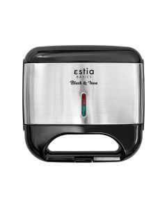 Τοστιέρα 2 Θέσεων 800w Estia Home Art Black & INox 06-12175