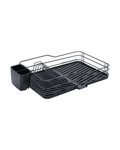 Πιατοθήκη Μονή με Δίσκο Μαύρη 43x29x11εκ. Estia Home Art 01-9618