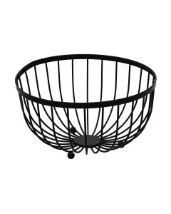 Φρουτιέρα 25x13cm Μεταλλική Μαύρη Estia Home Art Bamboo Essentials 01-1407