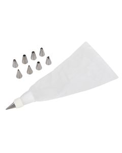 Κορνέ Ζαχαροπλαστικής Υφασμάτινο 47x26cm με 9 ΕξαρτήματαEstia Home Art 01-9311