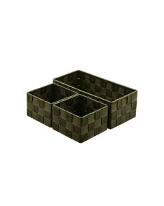 Καλάθια Οργάνωσης 26x13x9cm 3τμχ. Λαδί Estia Home Art Olive Series 04-14902