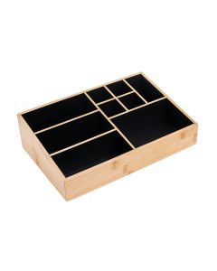 Θήκη Οργάνωσης Καλλυντικών 9 Θέσεων 33x21x9cm Estia Home Art Bamboo Essentials 02-13127