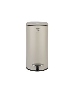 Χαρτοδοχείο Μπάνιου Μεταλλικό 5lt M13,8xΠ28,4Y30,5cm Slim Soft Close Oval Taupe Estia Home Art 02-19129