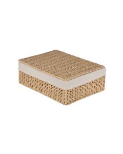Κουτί Αποθήκευσης & Οργάνωσης με Καπάκι 32x24x12cm με Εσωτερική Επένδυση Estia Home Art Botanica 02-18849