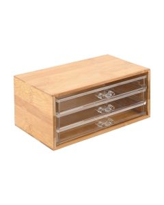 Κοσμηματοθήκη 24,5x11x14cm με 3 Συρταράκια Estia Home Art Bamboo Essentials 02-17699