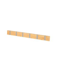 Κρεμάστρα Τοίχου 60x5,5x1,8cm Ξύλινη 6 Θέσεων με Αναδιπλούμενους Γάντζους Estia Home Art 02-18399