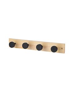 Κρεμάστρα Επιτοίχια Ξύλινη 4 Θέσεων 40x6x6cm Estia Home Art Bamboo Essentials 02-18337