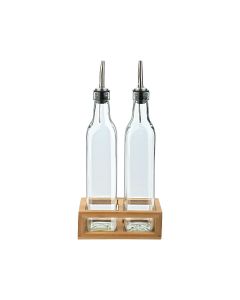 Μπουκάλια Σετ 3τμχ. για Λάδι & Ξύδι Γυάλινο 500ml με Ροή Estia Home Art 01-20156