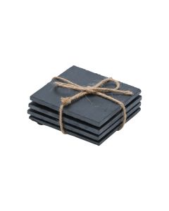 Σουβέρ Τετράγωνα Σχιστόλιθου 10x10cm Σετ 4τμχ. Estia Home Art 07-24093