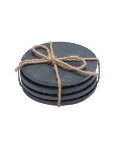 Σουβέρ Στρόγγυλα 10cm Σχιστόλιθου Σετ 4τμχ. Estia Home Art 07-24109
