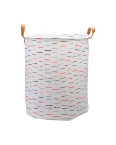 Καλάθι Απλύτων 60lt 40x40x50cm Πτυσσόμενο με Χερούλια Estia Home Art Blocks 02-25496