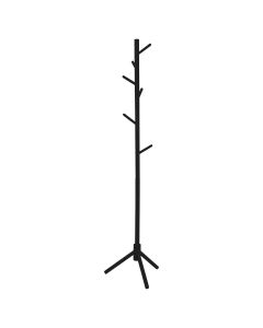 Καλόγερος Ρούχων 8 Θέσεων 42x175cm Ξύλινος Μαύρος Estia Home Art 03-24024