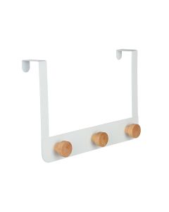 Κρεμάστρα Πόρτας Τριπλή 20x2,5xH30cm Μεταλλική Λευκή Estia Home Art 02-18276