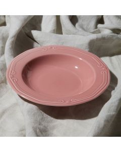 Πιάτο Βαθύ Πορσελάνινο Ανάγλυφο 23cm Estia Home Art Athénée Rose 07-13561