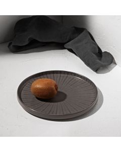 Πιάτο Ρηχό Κάθετο Πορσελάνινο 21cm Ανθρακί Estia Home Art Nordic 07-15817