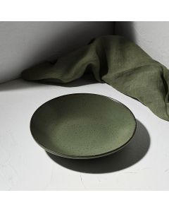 Πιάτο Βαθύ Πορσελάνινο 23cm Estia Home Art Terra Green 07-15527