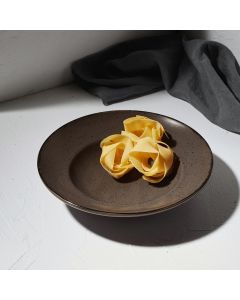 Πιάτο Ζυμαρικών Πορσελάνινο 27cm Estia Home Art Terra Grey 07-16234