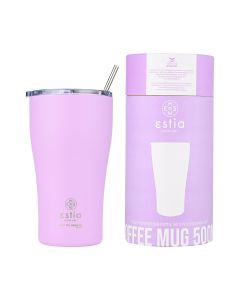 Θερμός Coffee Mug 500ml Estia Home Art Save the Aegean Lavender Purple 01-23195