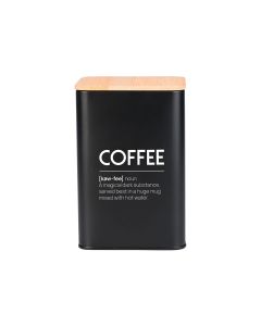 Δοχείο για Καφέ Μεταλλικό Μαύρο 10x13cm Estia Home Art Bamboo Essentials 01-20255
