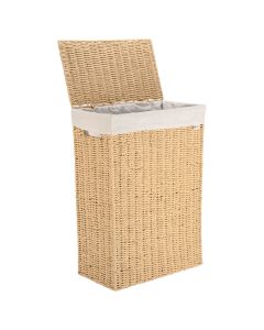 Καλάθι Απλύτων 38x22x55cm με Εσωτερική Επένδυση & Καπάκι Ορθογώνιο Estia Home Art Botanica 02-26394