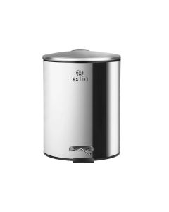 Χαρτοδοχείο Μπάνιου Inox Mat Ανοξείδωτο 5lt Soft Close Λευκό Estia Home Art Classic Inox Mat 02-0059