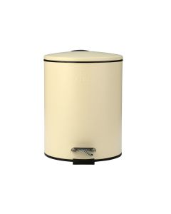 Χαρτοδοχείο Classic 5lt  με Πεντάλ Κρεμ Ματ Estia Home Art 02-3784